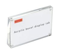 PATIKIL Acrylic Sign Holder, 5.1x3.5inch Single Sided Magnetic Photo Business Card Frame Table Top Sign Stand for Office Home Decor Photos Cards Restaurant Store, Clear
