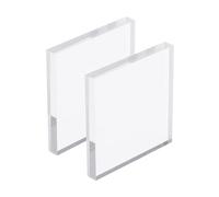 PATIKIL Acrylic Stamp Block, 2 Pack Clear Stamping Block with Grid Line Decorative Mounting Blocks Set Square for Scrapbooking DIY Crafts Card Making