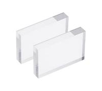 PATIKIL Acrylic Stamp Block, 2 Pack Clear Stamping Block with Grid Lines Decorative Mounting Blocks Set Rectangle for Scrapbooking DIY Crafts Cards Making