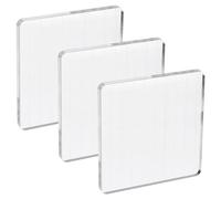PATIKIL Acrylic Stamp Block, 3 Pack Square Stamping Blocks with Lines, 3.9x3.9 Inches