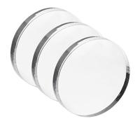 PATIKIL Acrylic Stamp Block, 3 Pack Stamping Block Round Clear Decorative Mounting Blocks Set for Scrapbooking DIY Craft Card Making, 2" Diameter
