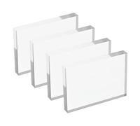 PATIKIL Acrylic Stamp Block, 4 Pack Clear Stamping Block Decorative Mounting Blocks Set Rectangle for Wedding Flat Lay Photography Props Scrapbooking DIY Crafts Cards Making, 3.1" x 2.4"