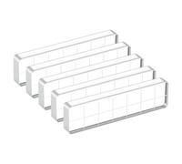 PATIKIL Acrylic Stamp Block, 5 Pack Stamping Block Rectangle Shape with Grid Lines Decorative Mounting Blocks Set for Scrapbooking DIY Crafts Card Making, 2.76" x 0.8"