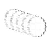 PATIKIL Acrylic Stamp Block, 5 Pack Stamping Block Round Shape with Grid Lines Decorative Mounting Blocks Set for Scrapbooking DIY Crafts Card Making, 1.57"