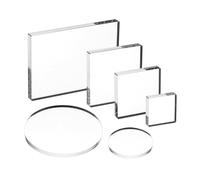 PATIKIL Acrylic Stamp Block, 6Pcs Clear Stamping Block Decorative Mounting Blocks Square Rectangle Round for Scrapbooking DIY Crafts Card Making
