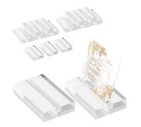 PATIKIL Acrylic Stands Place Card Holders 2x1.2x0.4inch, 15 Pack Table Photo Display Sign Stand for Number Wedding Ceremony Party Office Menu Meeting, Transparent