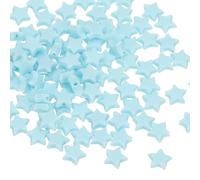 PATIKIL Acrylic Star Beads, 200 Pcs Star Shape Friendship Crafting Bead Spacer Loose Beads Large Hole for DIY Art Craft Decoration, Blue