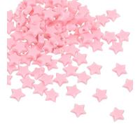 PATIKIL Acrylic Star Beads, 200 Pcs Star Shape Friendship Crafting Bead Spacer Loose Beads Large Hole for DIY Art Craft Decoration, Pink