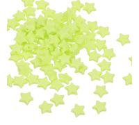 PATIKIL Acrylic Star Beads, 200 Pcs Star Shape Friendship Crafting Bead Spacer Loose Beads Large Hole for DIY Art Craft Decoration, Yellow Green
