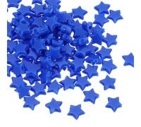 PATIKIL Acrylic Star Beads, 200 Pcs Star Shape Friendship Crafting Bead Spacer Loose Beads Large Hole for DIY Art Craft Decoration, Bright Blue