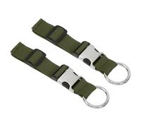 PATIKIL Add A Bag Luggage Straps, 2 Pcs Adjustable Suitcase Belt, Travel Accessories Metal Buckle for Connecting Your Luggage Jacket, Dark Green