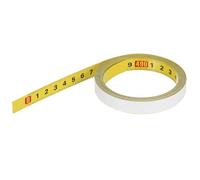 PATIKIL Adhesive Ruler, 16.4ft Steel Self-Adhesive Measuring Tape, Left to Right, Workbench Ruler, Yellow, Carbon Steel with Painted Finish, 5m Length