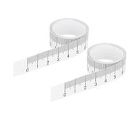 PATIKIL Adhesive Ruler, 2 Pack 100cm Backed Tape Measuring Tape Sticker Tape Waterproof for Workbench Sewing Saw Drafting Table,Transparent Background Black Text