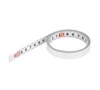 PATIKIL Adhesive Ruler, 9.8ft Steel Self-Adhesive Measuring Tape, Right to Left, Workbench Ruler, White, Carbon Steel with Baking Paint Treatment