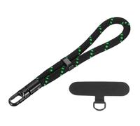 PATIKIL Adjustable Cell Phone Lanyard Strap, Hand Wrist Strap Lanyard with Tether Tabs Cellphone Keychain Wrist for Smartphones Key Chain Women and Men, Black/Green