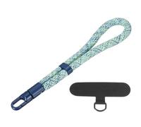 PATIKIL Adjustable Cell Phone Lanyard Strap, Hand Wrist Strap Lanyard with Tether Tabs Cellphone Keychain Wrist for Smartphones Key Chain Women and Men, Blue/Green