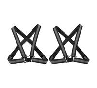 PATIKIL Adjustable Reflective Running Vest Gear, 2 Pack High Visible Reflective Straps Fit All Ages for Night Running Jogging Biking Motorcycle Dog Walking, Black