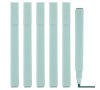 PATIKIL Aesthetic Highlighter, 6 Pack Water Based Broad Tip Writing Marker Pens Square Colored Highlighter Studying Supplies for Office Journal DIY Home Daily Use, Dark Pine