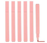 PATIKIL Aesthetic Highlighter, 6 Pack Water Based Broad Tip Writing Marker Pens Square Colored Highlighter Studying Supplies for Office Journal DIY Home Daily Use, Red