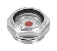 PATIKIL Air Compressor Oil Sight Glass, 1 Pack G 1" Male Thread Aluminum Alloy Oil Liquid Level Gauge Air Compressor Parts with O-Ring