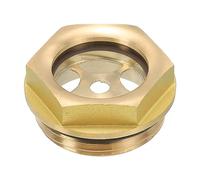 PATIKIL Air Compressor Oil Sight Glass, 1 Pack G 1" Male Thread Brass Oil Liquid Level Gauge Air Compressor Parts with O-Ring