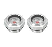 PATIKIL Air Compressor Oil Sight Glass, 2 Pack G 1/2" Male Thread Aluminum Alloy Oil Liquid Level Gauge Air Compressor Parts with O-Ring