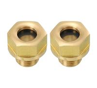 PATIKIL Air Compressor Oil Sight Glass, 2 Pack M10x1 Male Thread Brass Oil Liquid Level Gauge Air Compressor Parts with O-Ring
