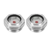 PATIKIL Air Compressor Oil Sight Glass, 2 Pack M30*1.5 Male Thread Aluminum Alloy Oil Liquid Level Gauge Air Compressor Parts with O-Ring
