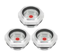 PATIKIL Air Compressor Oil Sight Glass, 3 Pack M26x1.5 Male Thread Aluminum Alloy Oil Liquid Level Gauge Air Compressor Parts with O-Ring