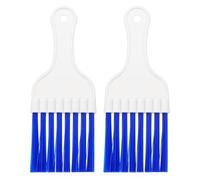 PATIKIL Air Conditioner Fin Comb, 2Pcs Plastic Whisk Brush Condenser Cleaning Brush Refrigerator Coil Fin Cleaner Radiator Repair Tool for AC Unit, White Blue