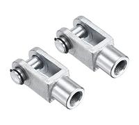 PATIKIL Air Cylinder Rod Clevis End 2 Pack 78mm Length M16x1.5 Female Thread Y Connector, Silver