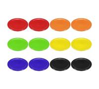 PATIKIL Air Hockey Pucks 2.5 Inch, 12Pcs Air Hockey Heavy Replacement Pucks for Tables Equipment Accessories 2Pcs Per Color