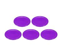 PATIKIL Air Hockey Pucks 2.5 Inch, 5Pcs Air Hockey Heavy Replacement Pucks for Game Tables Equipment Accessories, Purple