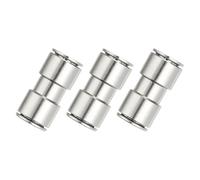 PATIKIL Air Line Fittings, 1/2" Straight Nickel-Plated Brass Push to Connect Quick Connect Fittings Pipeline Hose Connector Replace Repair Kit for Air Compressor Pneumatic System, 3 Pcs