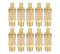 PATIKIL Air Pneumatic Mufflers, 10 Pack Top Adjustable Air Flow Speed Controller G1/8 Male Thread Sintered Bronze Exhaust Muffler for Compressor Cylinders Valves