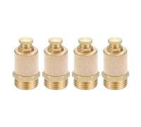 PATIKIL Air Pneumatic Mufflers, 4 Pack Top Adjustable Air Flow Speed Controller G1/2 Male Thread Sintered Bronze Exhaust Muffler for Compressor Cylinders Valves