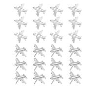 PATIKIL Airplane Push Pin, 24 Pcs Decorative Metal Push Pin Cute Aircraft Thumb Tacks for Bulletin Board Map Photo Home Office Decor, Silver Tone