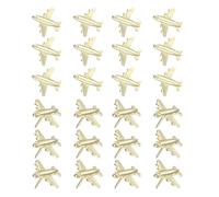 PATIKIL Airplane Push Pin, 24 Pcs Decorative Metal Push Pin Cute Aircraft Thumb Tacks for Bulletin Board Map Photo Home Office Decor, Gold Tone