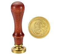 PATIKIL Alphabet C Wax Seal Stamp, Initial Letter Sealing Wax Stamp Classic Retro Removable Brass Head Wooden Handle for Envelope Invitation Cards, Style 2