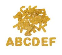 PATIKIL Alphabet Foam Stickers, 52Pcs Letters A-Z EVA Self Adhesive Glitters Foam Shape Sticker Craft Supplies for Scrapbook Card DIY Making Home Decor, Golden