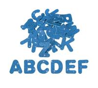 PATIKIL Alphabet Foam Stickers, 52Pcs Letters A-Z EVA Self Adhesive Glitters Foam Shape Sticker Craft Supplies for Scrapbook Card DIY Making Home Decor, Dark Blue