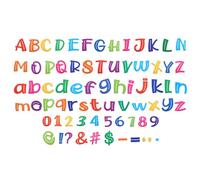 PATIKIL Alphabet Letters Numbers Stickers Set, 72 Pieces 7.2 Inch Vinyl Individual Capital Decal Label for Bulletin Board Blackboard Classroom Decor, Colorful