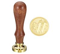PATIKIL Alphabet W Wax Seal Stamp, Initial Letter Sealing Wax Stamp Classic Retro Removable Brass Head Wooden Handle for Envelope Invitation Cards, Style 3
