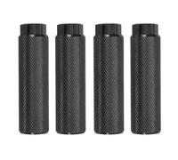 PATIKIL Aluminum Alloy Bike Pegs Fit 3/8 inch Axles, 4 Pack Anti-Skid lead Foot Bicycle Pegs Back Seat Stands for BMX Mountain Bike Cycling Rear Stunt Pegs, Black