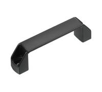 PATIKIL Aluminum Alloy Pull Handles 120mm Hole Centers, 1 Pcs Square Drawer Pulls Kitchen Hardware for Luggage Mechanical Equipment Door Cupboard Handle, Black
