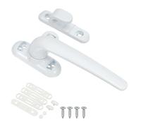 PATIKIL Aluminum Alloy Window Handle, Casement Window Lock Internal and External Sliding Door Window Handle Locks for Vertical & Horizontal Sliding Windows Security, White (Left Hand)