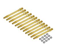 PATIKIL Aluminum Dart Shafts 45mm, 12 Pack 2BA Thread Dart Stems Replacement Accessories with Rubber Rings for Steel Tip, Yellow