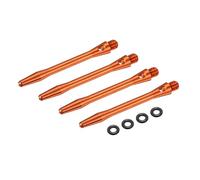 PATIKIL Aluminum Dart Shafts 45mm, 4 Pack 2BA Thread Dart Stems Replacement Accessories with Rubber Rings for Steel Tip, Orange