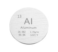 PATIKIL Aluminum Disc, 1.2 Inch Al Density Circle Sheets Plates High Density Element Cube Unique Metal Periodic Table for Collections Lab Experiment Chemistry Teacher Scientific