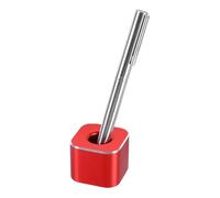 PATIKIL Aluminum Single Pen Stand Holder, Pen Holder Base Pen Display Stand Toothbrush Holder for Classroom Home Office, Red